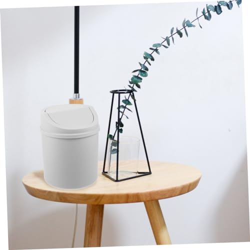 Image of Mini Swing Top Trash Can with Lid Compact Desktop Garbage Bin for Office Home Dorm Mini Waste Basket for Cleanliness and Organization Versatile Adorable Design