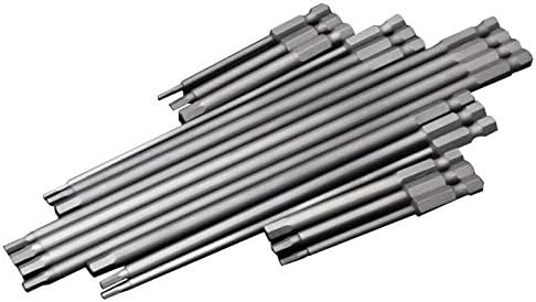 Utoolmart Hex Magnetic Tip Scredriver Drill Bit Set 150mm Total Length S2 Steel Sandblasting Surface Hex Allen Screw Drill Set For DIY Reparing Work 1Set