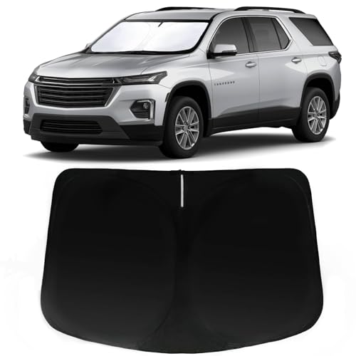 Image of Custom Fit Chevrolet Traverse 2018-2026 Chevy Traverse Windshield Sun Shade | PAIMOHO Car Front Window Sunshade with 240T Sun Visor Protector Blocks UV Rays Heat Sun Shield Accessories