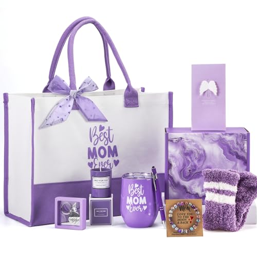 Funnymoom 10 Pcs Mothers Day Appreciation Gifts Set Thank You Ideas Gifts Best Retirement Appreciation Presents Birthday Souvenirs for Coworkers Women Employees Gift(Purple)