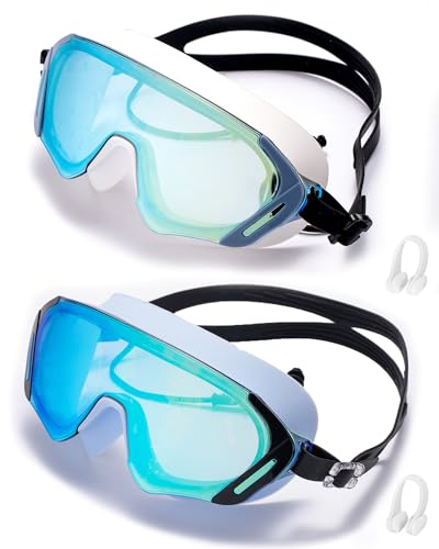 Image of Seasprint Swim Goggles,Wide Angle Anti-fog and UV Leak Proof Goggles,Fashion Swim Glasses for Men Women