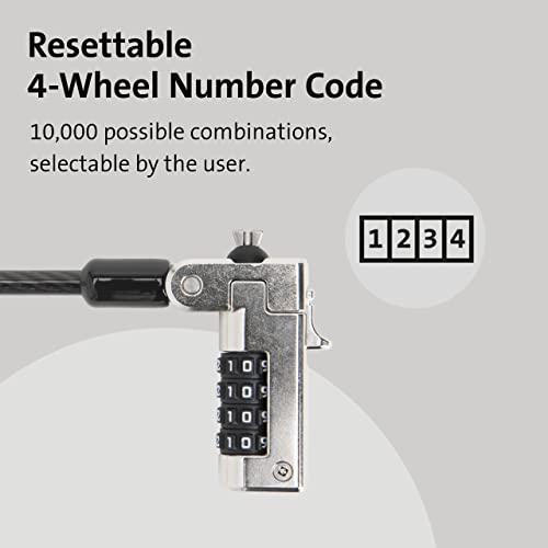 Kensington N17 Dell Laptop Computer Lock, Combination Security Locking Cable (K68008WW) Black - Thumbnail 5