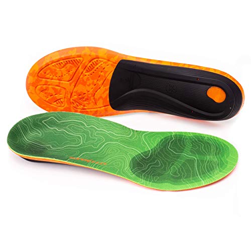 Superfeet Hike Support Insoles - Trim-to-Fit Comfort Carbon Fiber Orthotic Inserts for Hiking Boots or Shoes - Professional Grade - 11.5-13 Men / 12.5-14 Women