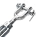 4 Pack M12 (1/2 Inch) Industrial-Grade Galvanized Steel Jaw-Jaw Turnbuckles - Forged Heavy Duty Weather Resistant Turnbuckle Tensioner(2200 lbs Working Load Limit)