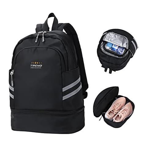 Gym Backpack for Women with Shoes Compartment & Wet Pocket Foldable Carry On Backpack Large Travel Laptop Backpack Waterproof Casual Daypack School Bag Sports Backpack Gym Bag for Swimming Yoga Cover