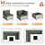VONZOY Patio Furniture Set, 7-Piece Outdoor Sectional All-Weather Wicker Patio Conversation Set for Backyard (Green Cushions with Grey Rattan)