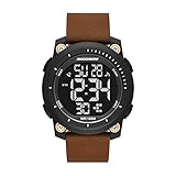 Skechers Men's Norwalk Digital Chronograph Watch, Color: Black/Gold, Brown (Model: SR5165)