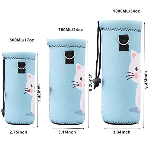 AUPET Water Bottle Bag Carrier,24oz/32oz Insulated Neoprene bottle Sling Holder Case Pouch Cover for 1000ML/750ML Bottles with Shoulder Strap for walking