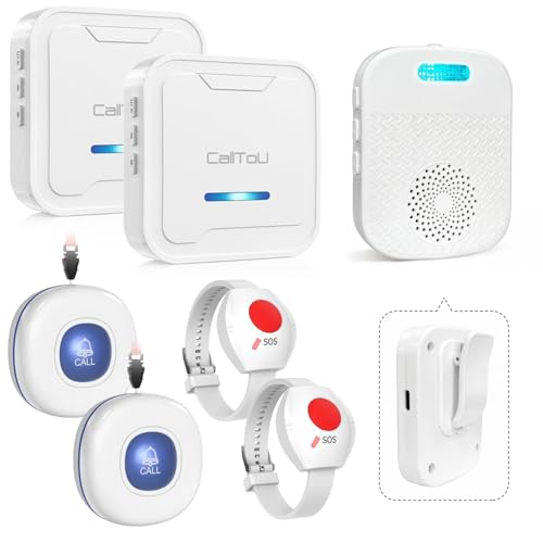 Image of CallToU Caregiver Pager Wireless Call Button for Elderly /Senior,2026 New Version Pager with Vibration & Rechargeable,Nurse Alert System for Home Care Seniors