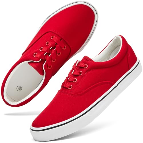Image of yageyan Men's Low Top Canvas Walking Shoes Lace-up Fashion Sneakers Casual