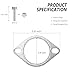 2PCS Exhaust Flange Gasket + 4PCS Exhaust Bolts,2.5