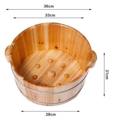 Tina de pies de madera maciza, spa masajeador relajante miniatura 7