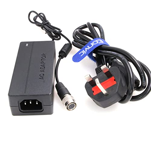 Cargador 12V 24W evita parpadeos en cámaras Sony Dalsa con conector Hirose 12 pines