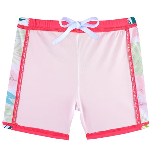 Image of Girls Two Piece Swimsuit Floral UPF 50+ Rash Guard Set Kids Beach Swimwear