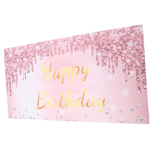 QUMIIRITY Tela De Fondo De Fiesta De Cumpleaños Pancartas De Cumpleaños Decoración Telón De Fondo De Cumpleaños De Niña Banner De Fondo De Cumpleaños Chico Tela De Poliéster