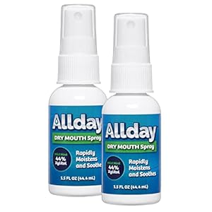 Allday Dry Mouth Spray – Maximum Strength Xylitol, Fast Acting, Non-Acidic (Pack of 2)