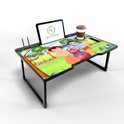 Image of Study Table Bed Table Premium Laptop Table /Foldable and Portable Wooden /Writing Desk for Office /Home /School (CTD BHIM-KRI)