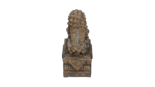 Estatua Asiática León Guardián Chino Macho 9 pulgadas miniatura 7