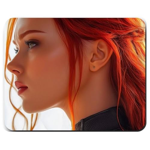Zentora Black Widow Superhero Mouse Pad - 9x7.5 Inch Espionage Gaming Mat | Waterproof Smooth Surface, Non-Slip Rubber Base | Comic Book Fan Desk Gift