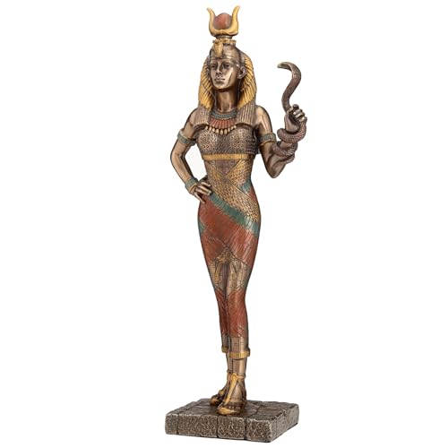 Estatua de la Diosa Egipcia Hathor con Cobra miniatura 3