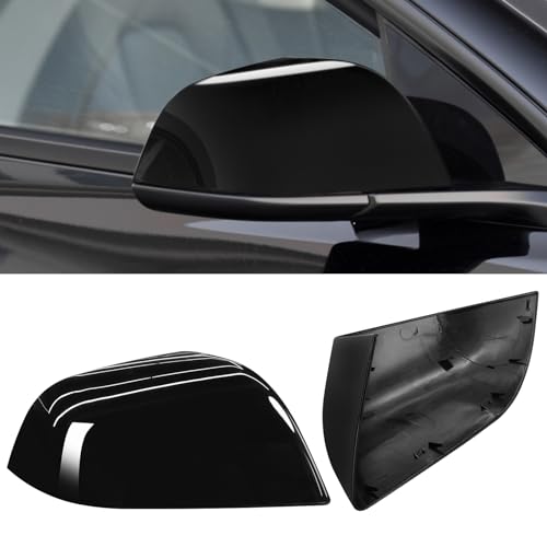Jaronx Compatible with Tesla Model 3 Side Mirror Cover Replacement 2017 2018 2019 2020 2021 2022 2023 2024 2025, Passenger Door Wing Rear View Mirror Cover Caps for Tesla Model 3 Accessories(Black)