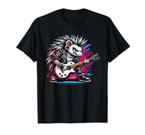 Cute Punk Hedgehog, Rock'n Roll Goth, Chitarra Bambini Rock Star Maglietta