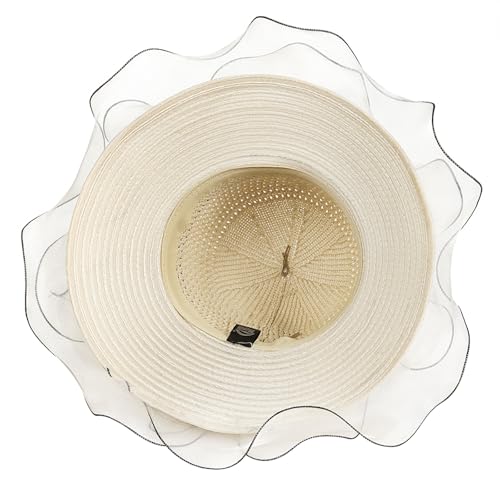 Sombrero de verano con volantes para mujer miniatura 3