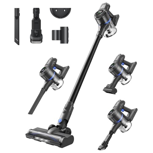 DREAME J30-W Cordless Vacuum Cleaner, 450W Powerful Suction, 65Min Runtime, LED Headlights, HEPA...