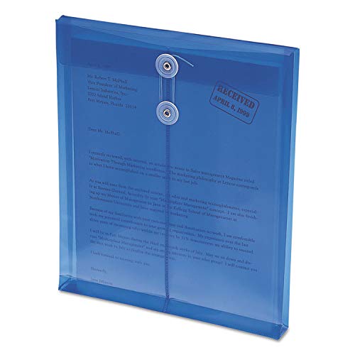 Smead 89542 Envelopes Poly String & Button Interoffice, String & Button Closure, 9,75 X 11,63, Trans