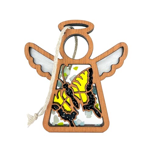 Handmade Yellow Tiger Swallowtail Butterfly Ornament - Christmas Decorations -