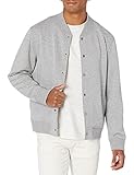 Vince Men's Knit Bomber, H GREY/H NATURAL STONE, LARGE