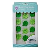 Essbare Kuchen Dekoration 12 Pcs Glück Grünes Gras Frühjahrszucker Grüner Zucker Kuchen Eis-Dessert Dekoration Backdekoration Eltern- und Kinderaktivitäten Familienfeier