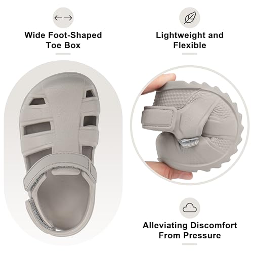 Image of ChayChax Toddler Classic Fisherman Sandals Boys Girls Closed Toe Water Pool Beach Sandal Naturally Splay