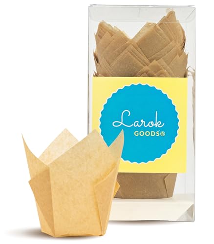 Tulip Baking Cupcake Liners: 100 Liner Count Cupcake and Muffin Wrappers (Natural)