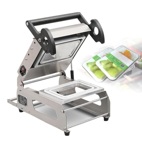YCNLYSSR Máquina envasadora semiautomática de Alimentos para Llevar, selladora Manual a presión con película de 180 mm, Sellado eficiente de 7 a 8 Veces por Minuto.