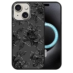 Vintage Black Flower Plant Pattern