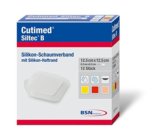CutimedSiltec B 7263112 Bandages – 7.5 cm x 7.5 cm (Pack of 12)
