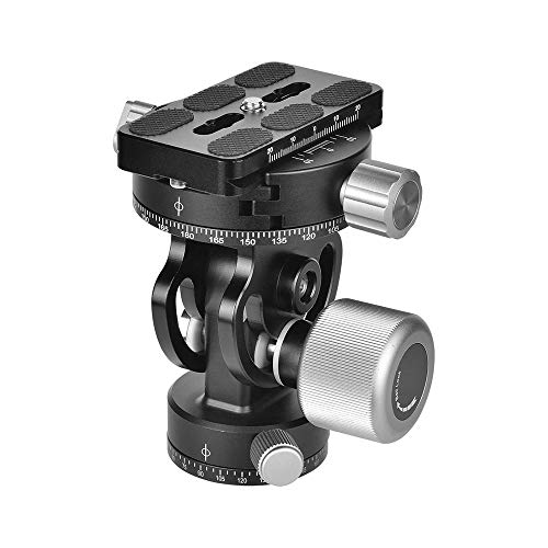 Andoer Testa per treppiede panoramica, Inclinazione testa fotografia, Sostituire per Sirui L-20S, Max. Capacità di carico 10 kg