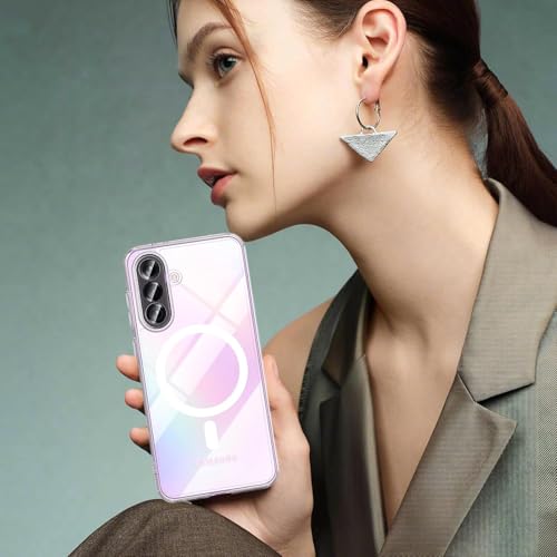 Image of REALCASE for Samsung Galaxy A56 5G | Magnetic Clear Case | Durable, Scratch-Resistant | Slim Transparent Compatible with MagSafe | Protective TPU Bumper Back Cover for Samsung Galaxy A56 5G