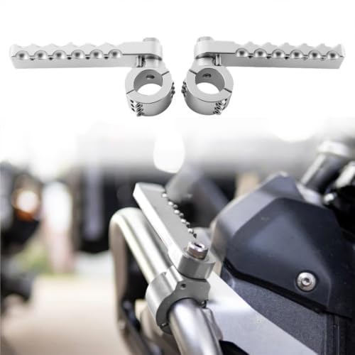 Repose-pieds de moto pliants et rotatifs avec pinces d'autoroute intégrées