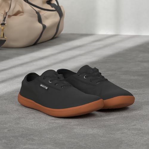 Image of WHITIN Men's Wide Canvas Barefoot Sneakers | Zero Drop Sole | Minimalist Footwear