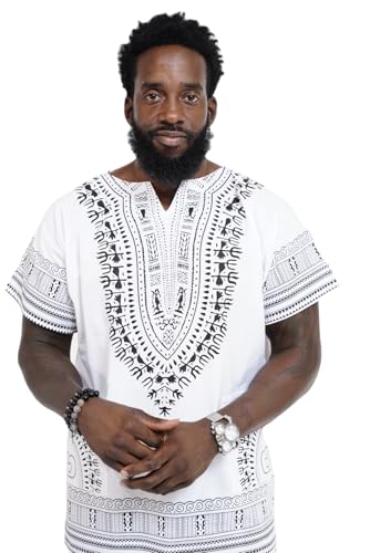 Dupsie's African Print Unisex Dashiki Shirt African Attire for Men Women Black History month, Festivals, Church, Cruises3
