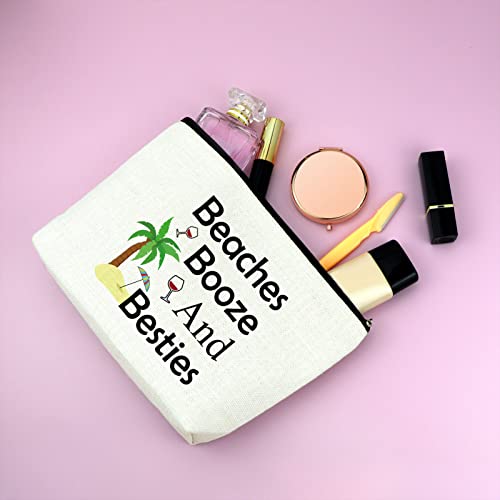 Mxrymvu Beach Gifts for Women Friends Makeup Bag Beach Lover Gifts Cosmetic Bag Funny Vacation Gift Seaside Themed Pouch for Women Besties Birthday Christmas Graduation Present Travel Makeup Pouch4