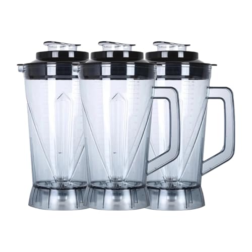 Vqxmhrpw Vaso Mezclador, Vaso De Licuadora con Cuchilla For Batidos Profesionales Comerciales De 2800 W, 3,3 HP, Sin BPA, 4 L.(3pcs)
