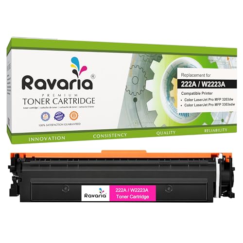 Image of 222A Compatible Toner Cartridges (with New Chip) for HP W2223A Replacement for HP Color LaserJet Pro MFP 3303sdw 3203dw Printer (222A Toner Magenta (W2223A)