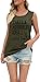 Thats A Horrible Idea What Time Tank Top Womens Letter Print Funny Saying Party Sleeveless Shirt Cute Graphic Tee Tops-XL(Army Green)