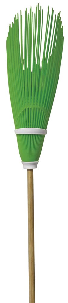 VERDELOOK Scopa in PVC per Esterni, Altezza 60 cm, Verde, per Pulizia Giardino ed Esterni