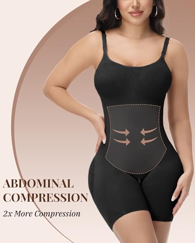 Shapewear Bodysuit Shorts Tummy Control Seamless Full Body Shaper Butt Lifting Faja Colombianas Adjustable Straps3