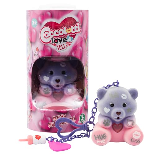 Coccolotti, Love & Tell, interaktiver Bär mit Licht- und Soundeffekten, Modell Love, für Kinder ab 3 Jahren, Zweifarbig