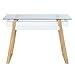 Poly and Bark Segovia Glass Top Desk in Natural (Natural)